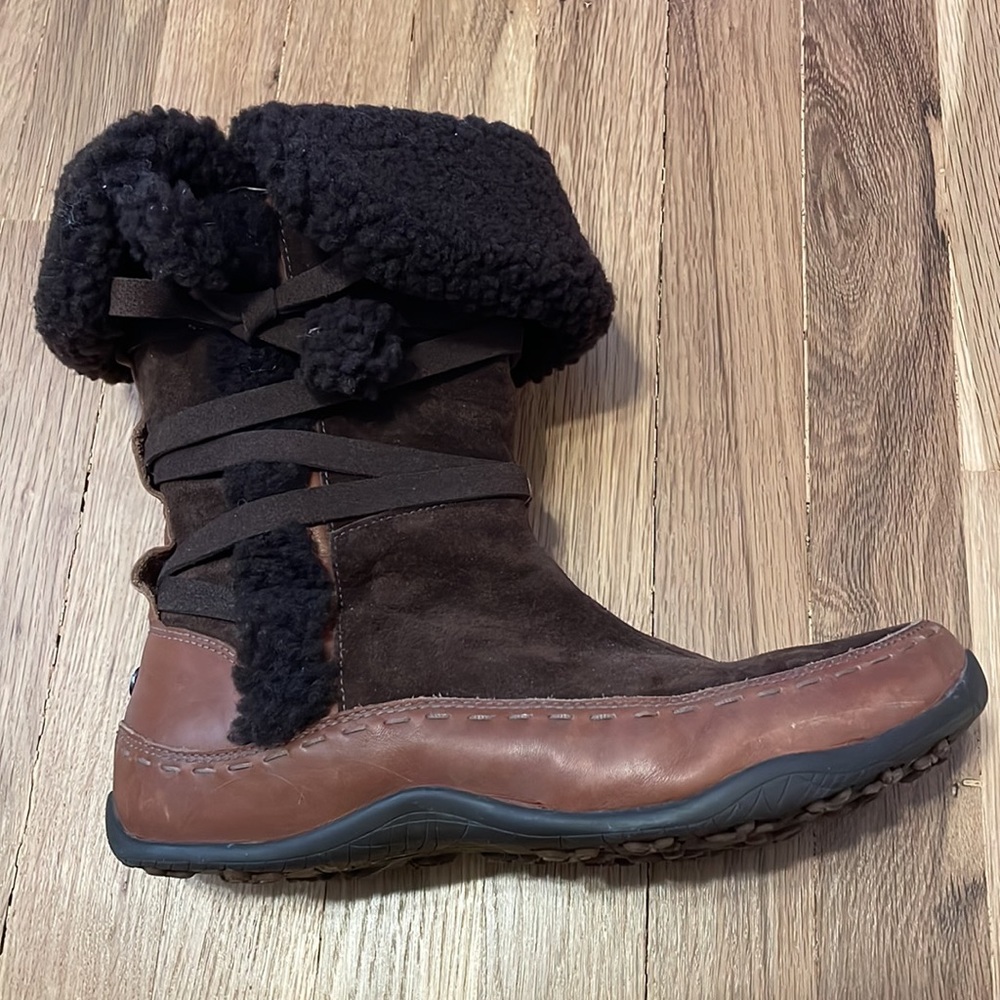 North Face Brown Leather Boots Size 11